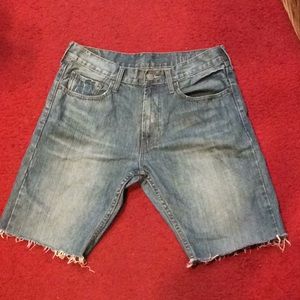Men’s Bullhead Cutoff Denim Jean Shorts W 32